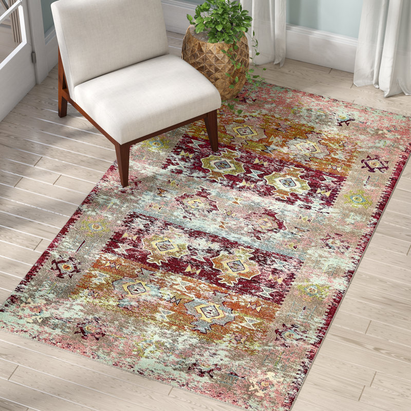 Bungalow Rose Piland Southwestern Pink Area Rug & Reviews Wayfair